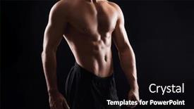  Presentation with black man - Theme having strong-fit-and-sporty-bodybuilder background and a black colored foreground