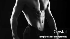  Presentation with black man - Slide set enhanced with strong-fit-and-sporty-bodybuilder background and a black colored foreground