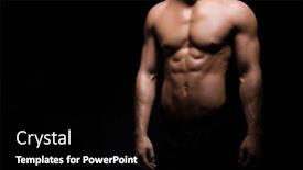  Presentation with black man - PPT theme featuring strong-fit-and-sporty-bodybuilder background and a black colored foreground