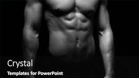  Presentation with black man - Presentation theme having strong-fit-and-sporty-bodybuilder background and a black colored foreground