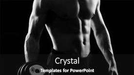  Presentation with black man - PPT theme featuring strong-fit-and-sporty-bodybuilder and a black colored foreground