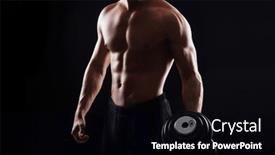  Presentation with black man - Theme enhanced with strong-fit-and-sporty-bodybuilder and a black colored foreground