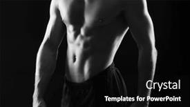  Presentation with black man - Presentation theme with strong-fit-and-sporty-bodybuilder and a black colored foreground
