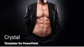  Presentation with black man - Slide set featuring strong-fit-and-sporty-stripper background and a black colored foreground