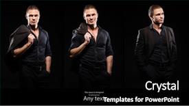  Presentation with black man - Amazing slide deck having strong fit and sporty stripper man over black background set collection backdrop and a black colored foreground