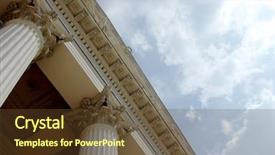  Presentation with historical building - Presentation enhanced with strong foundation - columns and detail background and a tawny brown colored foreground