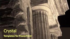  Presentation with building foundation - Amazing PPT theme having strong foundation - detail of an old monumental backdrop and a  colored foreground