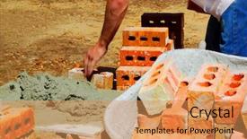  Presentation with strong foundation - Audience pleasing presentation design consisting of strong foundation - fast moving brick master preparing backdrop and a yellow colored foreground