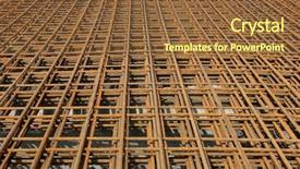  Presentation with strong foundation - Presentation theme featuring strong foundation - metal reinforcing mesh used background and a tawny brown colored foreground