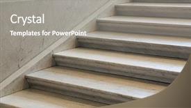  Presentation with building foundation - Presentation theme having strong foundation - old stone staircase background and a gray colored foreground