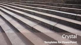  Presentation with old building britain gif - PPT theme with strong foundation - old stone stairs background and a  colored foreground