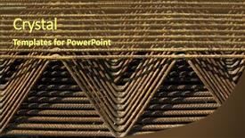  Presentation with lays - PPT theme having strong foundation - rebar lays in a construction background and a tawny brown colored foreground