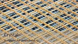  Presentation with steel - Cool new presentation theme with strong foundation - steel rod mounted together backdrop and a coral colored foreground