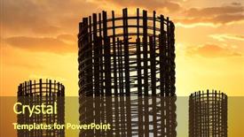  Presentation with strong foundation - Presentation design with strong foundation - stock rebar at construction background and a tawny brown colored foreground