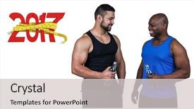  Presentation with tape measure - PPT theme consisting of strong friends taking a drink against digital image of 3d new year with tape measure background and a light gray colored foreground