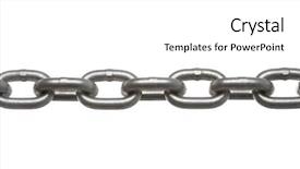  Presentation with basic - Slide deck enhanced with strong link - basic metal chain on white background and a white colored foreground