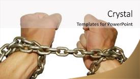  Presentation with chains - Colorful PPT layouts enhanced with strong link - hands in chains backdrop and a white colored foreground