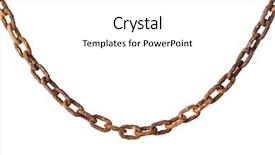  Presentation with chain - PPT layouts featuring strong link - metal chain isolated on white background and a white colored foreground