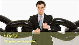  Presentation with powerful love - Colorful presentation theme enhanced with strong link - portrait of powerful businessman backdrop and a tawny brown colored foreground