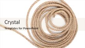  Presentation with ship rope - Presentation design enhanced with strong link - roll of ship rope isolated background and a lemonade colored foreground