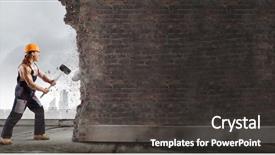  Presentation with strong as a rock - Presentation theme enhanced with cranberry with leaf isolated on white background closeup macro background and a mint green colored foreground