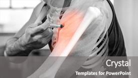  Presentation with strong - Slide deck consisting of strong man injecting anabolic steroid background and a gray colored foreground