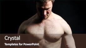  Presentation with human body physiology - Audience pleasing presentation consisting of strong man with a helthy backdrop and a  colored foreground