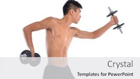  Presentation with strong - Slides featuring strong-man-working-out background and a white colored foreground