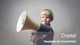  Presentation with strong - PPT theme consisting of strong message background and a gray colored foreground