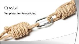  Presentation with strong link padlock - Slides consisting of strong metal link connects two background and a white colored foreground