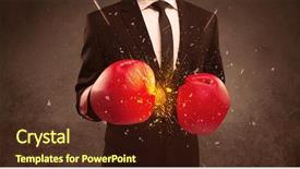  Presentation with strong - Cool new slides with strong sales person breaking something backdrop and a  colored foreground