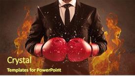  Presentation with sales - Presentation consisting of strong sales person breaking something background and a tawny brown colored foreground