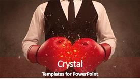  Presentation with sales - PPT layouts having strong sales person breaking something background and a  colored foreground