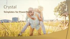  Presentation with kidneys pain or lower back - Amazing presentation design having strong-senior-man-carrying backdrop and a cream colored foreground