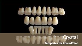  Presentation with human anatomy intubation - Cool new presentation design with strong skeleton - close-up detail of human dents backdrop and a coral colored foreground