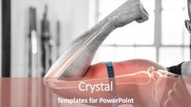  Presentation with digital pedagogy - Audience pleasing slide set consisting of strong skeleton - digital composite of highlighted arm backdrop and a  colored foreground