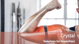  Presentation with composite - Beautiful slide deck featuring strong skeleton - digital composite of highlighted arm backdrop and a  colored foreground