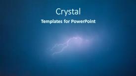  Presentation with weather storm - Presentation design enhanced with strong-storm-with-bright-lightning background and a ocean colored foreground