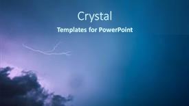  Presentation with weather storm - PPT layouts having strong-storm-with-bright-lightning background and a ocean colored foreground