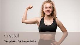  Presentation with strong black woman - Slide deck with strong-young-woman-in-black background and a coral colored foreground