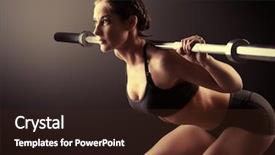  Presentation with barbell health - Amazing theme having strong young woman with beautiful backdrop and a wine colored foreground
