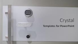  Presentation with steel - Amazing PPT theme having strongbox-steel-closed-gray-safety backdrop and a light gray colored foreground