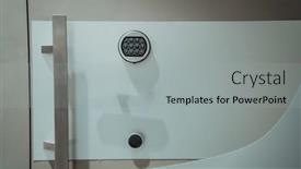  Presentation with deposit - Presentation theme consisting of strongbox-steel-closed-gray-safety background and a light gray colored foreground