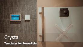  Presentation with steel - Slides with strongbox-steel-closed-gray-safety background and a  colored foreground