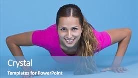  Presentation with strong - Presentation design having stronger - fit and strong hispanic female background and a  colored foreground