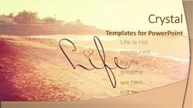  Presentation with quote - Cool new PPT theme with stronger - inspirational typographic quote - life backdrop and a cream colored foreground