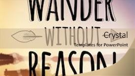  Presentation with inspirational - Colorful slide set enhanced with stronger - inspirational typographic quote - wander backdrop and a coral colored foreground