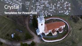  Presentation with transylvania - Colorful presentation theme enhanced with stronghold - aerial view of a small backdrop and a gray colored foreground