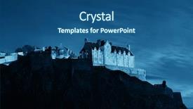  Presentation with united kingdom - Slide set featuring stronghold - edinburgh castle as the famous background and a ocean colored foreground