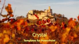  Presentation with autumn - Slide deck enhanced with stronghold - falkenstein castle in autumn austria background and a tawny brown colored foreground